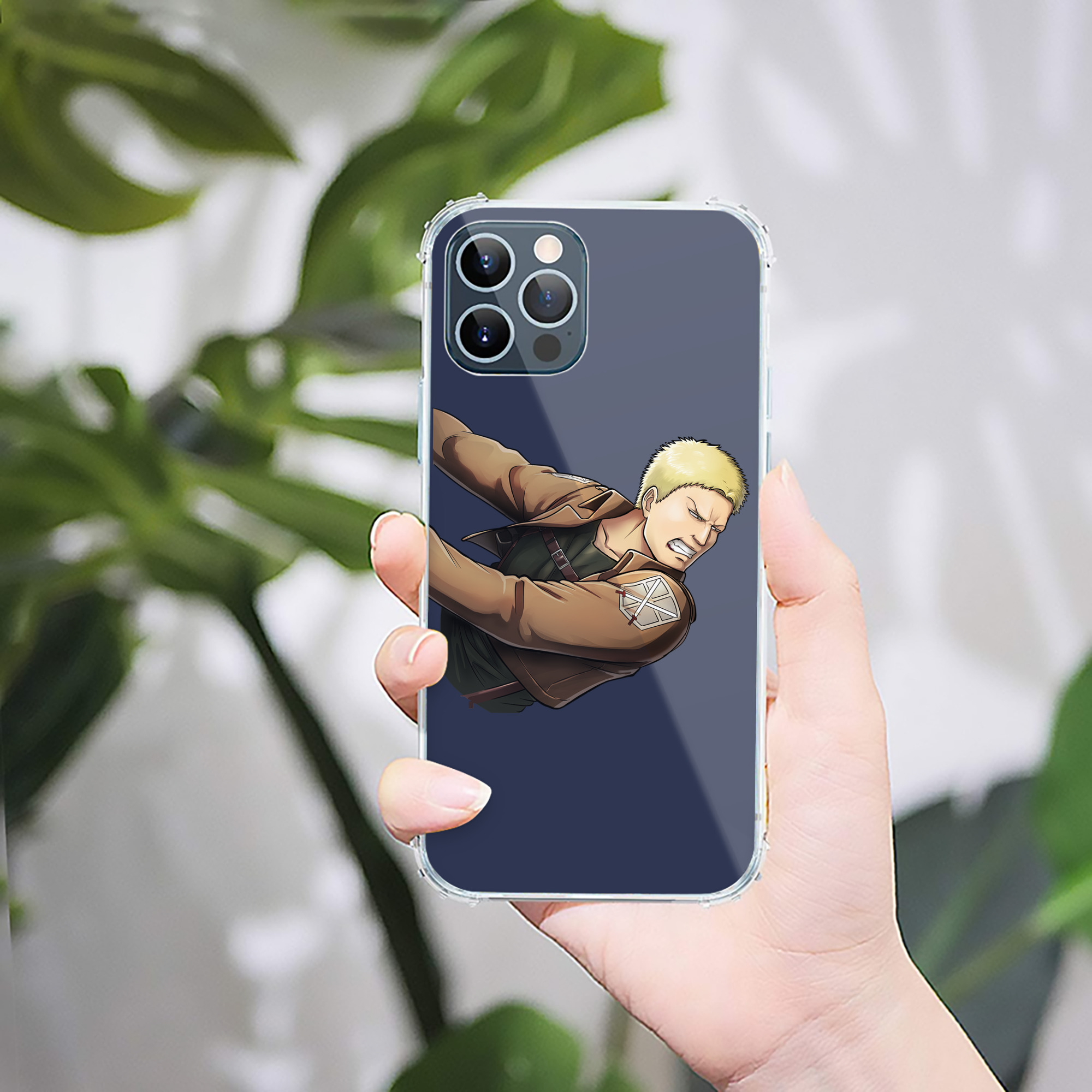 （画像用） 進撃の巨人 ライナー・ブラウン Attack on Titan Reiner Braun 【iPhone 12シリーズ対応】透明スマホケース（クリアソフトケース）